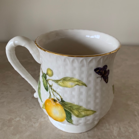 Grace Teaware Lemons Butterflies Bees Coffee Mug - Picture 4 of 6